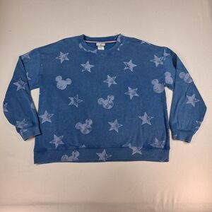 DISNEY MICKEY MOUSE ICON AMERICANA PULLOVER SWEATSHIRT SIZE L